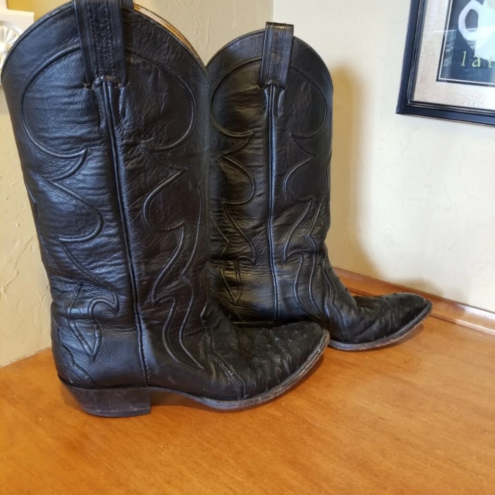 Ladies Larry Mahan Ostrich Boots Size 7.5